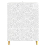 Drawer Cabinet High Gloss White 66 x 34.5 x 90 cm 895069