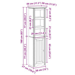 Bathroom Cabinet BODO White 44x30x160 cm 4016860
