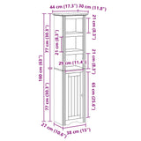 Bathroom Cabinet BODO White 44x30x160 cm 4016860