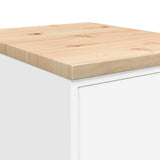 Garage Storage Cabinet White 40x51x85 cm Solid Wood Pine 860562