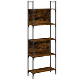 Bookshelf 5-Tier Smoked Oak 60.5x24x166.5 cm Engineered Wood 838865
