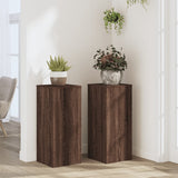 Plant Stands 2 pcs Brown Oak 30x30x70 cm Engineered wood 852930