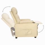Recliner Chair Cream Fabric 339091