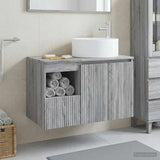 Bathroom Furniture Set 2 pcs Grey Sonoma Engineered Wood 3404110