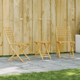 ZNTS 3 Piece Bistro Set Bamboo 3278533