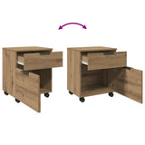 Mobile File Cabinet with Wheels Artisan Oak 45x38x54 cm Engineered Wood 856950