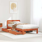Bed Frame without Mattress Wax Brown 75x190 cm Small Single Solid Wood Pine 3309862