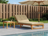 Sunlounger Cushion GEMERT 100% Polyester Beige 190 x 80 x 9 cm 947440