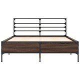 Bed Frame without Mattress Brown Oak 140x200 cm 3280046