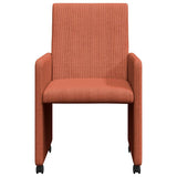 Dining Chairs with Wheels 2 pcs Red orange 57 x 66 x 94 cm 42017806