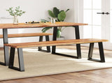 Bench with Live Edge 160 cm Solid Wood Acacia 353295