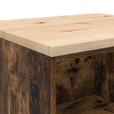 Garage Storage Cabinet Smoked Oak 60x51x85 cm Solid Wood Pine 860548
