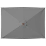 44535 Outdoor Parasol with Wooden Pole 150x200 cm Anthracite