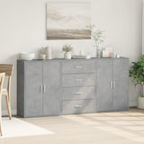 Sideboards 3 pcs Concrete Grey 60x31x84 cm Engineered Wood 3276577
