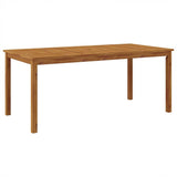Garden Dining Set 9 pcs Black Solid Acacia Wood 3365544
