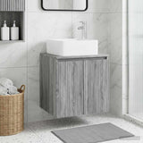 Wall-Mounted Sink Vanity Grey Sonoma 53 x 35 x 63 cm 890428