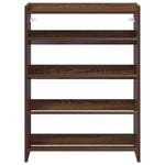 ZNTS Shoe Rack Brown Oak 60x25x81 cm Engineered Wood 859884