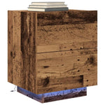 ZNTS Bedside Cabinet with LED Lights Old Wood 45x40x55 cm 863057
