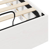 Ottoman Bed Frame White 100 x 200 cm Solid Pine Wood 3418736