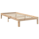 Bookcase Bed without Mattress 75x190 cm Small Single Solid Wood Pine 3324406