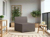 1-Seater Garden Sofa Rattan Look PP Light Grey 8011779