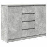 Sideboard with Drawers Concrete Grey 100.5x35x76 cm Engineered Wood 3328447