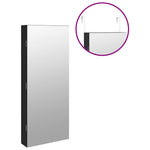 Mirror Jewellery Cabinet with LED Lights Wall Mounted Black 353242