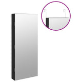 Mirror Jewellery Cabinet with LED Lights Wall Mounted Black 353242