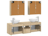 Bathroom Cabinet Set 5 pcs Sonoma Oak Engineered Wood 3406369