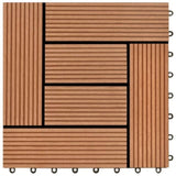 22 pcs Decking Tiles 30x30 cm 2 sqm WPC Black 277798