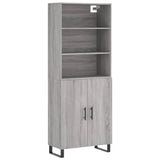 Highboard Grey Sonoma 69.5x34x180 cm Engineered Wood 3189283