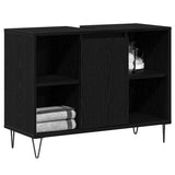Bathroom Cabinet Black 80 x 33 x 60 cm Engineered Wood 873897