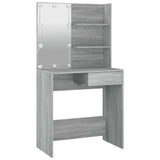 Dressing Table Set with LED Grey Sonoma Engineered Wood 3114113