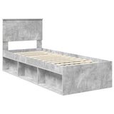 Bed Frame Concerte Grey 75 x 190 cm Solid Pine Wood 3410666