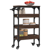 Kitchen Trolley Brown Oak 53x20x76 cm Engineered Wood 842355