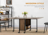 Six-Person Drop Leaf Dining Table - Brown/Black T3398P330383