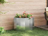 Planter Silver 60 x 30 x 50 cm Galvanised Steel 883722