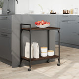 Kitchen Trolley Brown Oak 60.5x31x72.5 cm Engineered Wood 842370