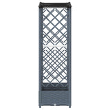 Raised Bed with Trellis and Roof Light Grey 163 x 40 x 126 cm 42032582