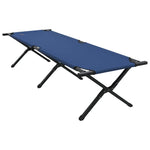 Folding Camping Bed Folding Manual Blue Oxford fabric 42003174
