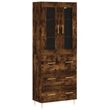 Highboard Smoked Oak 69.5x34x180 cm Engineered Wood 3198398