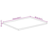Table Top 110x80x2.5 cm Live Edge Solid Wood Mango 370725