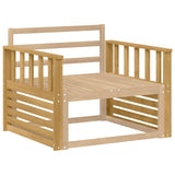 Armrests Module 2 pcs White 80 x 6 x 61 cm Solid Acacia Wood 901591