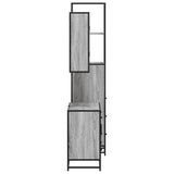 ZNTS 3 Piece Bathroom Furniture Set Grey Sonoma Engineered Wood 3301173