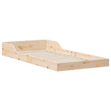 Bed Frame Natural 80 x 210 cm Solid Pine Wood 873343