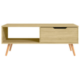 Coffee Table Sonoma Oak 100x49.5x43 cm Engineered Wood 326789