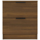 Bedside Cabinets 2 pcs Brown Oak Engineered Wood 817038