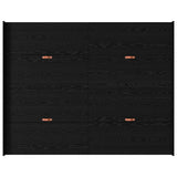 Storage Bed Frame Black Oak 135 x 190 cm Engineered Wood 3335318