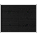 Storage Bed Frame Black oak 140 x 190 cm Engineered wood 3335310