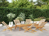 Folding Chairs 6 pcs Beige Solid Wood Acacia 3214635
